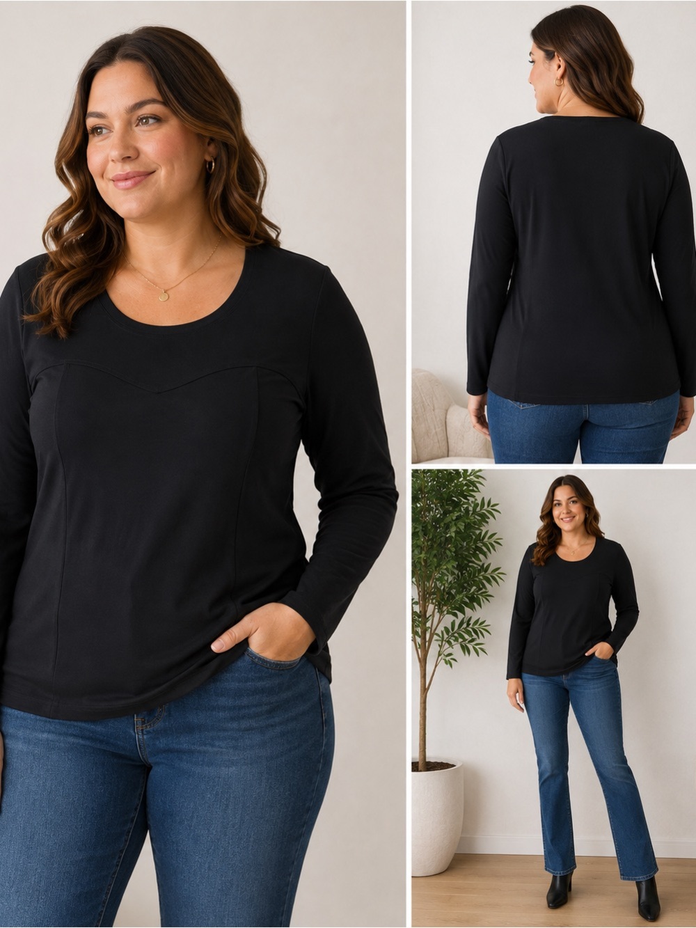 Reitmans Signature Women’s Black Long Sleeve Top XL
